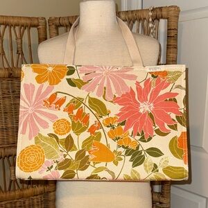 Spartina 449 Floral Canvas Tote in Pink, Orange & Green
